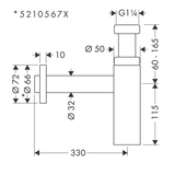 hansgrohe Tilbehør til badeværelse Hansgrohe Flowstar S design vandlås - mat hvid
