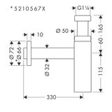 hansgrohe Tilbehør til badeværelse Hansgrohe Flowstar S design vandlås - mat sort