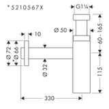 hansgrohe Tilbehør til badeværelse Hansgrohe Flowstar S design vandlås - poleret guld-optik