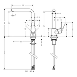 Hansgrohe Køkkenarmatur Hansgrohe Focus M41 køkkenarmatur L-tud - mat sort