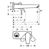 Hansgrohe Håndvaskarmatur Hansgrohe Talis E 110 t/væg håndvaskarmatur - mat sort