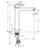 Hansgrohe Håndvaskarmatur Hansgrohe Talis E 240 håndvaskarmatur - børstet sort krom
