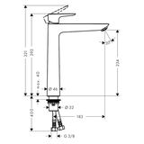 Hansgrohe Håndvaskarmatur Hansgrohe Talis E 240 håndvaskarmatur - poleret guld-optik