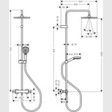 Hansgrohe Bruser Hansgrohe Vernis Blend Showerpipe 240 1jet med termostat - mat sort