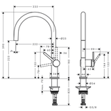 Hansgrohe Køkkenarmatur Talis M54 køkkenarmatur Ctud - rustfri stål