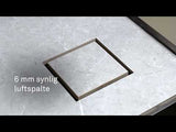 Unidrain kvadratisk afløb til flise 10x10cm, nem tilslutning til kloakrør - HighLine Custom Sampak 2