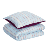 Hübsch Interiør Hübsch Solace Sengetøj Blå/Rød- 60X63cm & 140X220cm