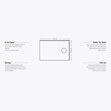 J.N. Bech Spejle J.N. Bech Makeup spejl inkl. Back-Light og forstørrelseseffekt 120x80cm