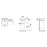 Laufen Håndvaske Laufen INO vask til bord- eller vægmontering, 45x41cm