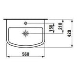 Laufen Toiletsæde Laufen Kompas håndvask, 55 cm