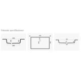 Marmorline Håndvaske Marmorline Colombo vask (48-30) med 5 overløbshuller - bordplade dybde 46,5 cm