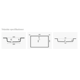 Marmorline Håndvaske Marmorline Colombo vask (48-30) med 5 overløbshuller - bordplade dybde 48cm