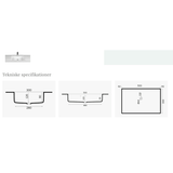 Marmorline Håndvaske Marmorline Liverpool - Bordplade med vask (50-30). Min dybde 48cm