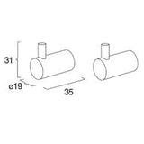Pressalit Tilbehør til badeværelset Pressalit håndklædekrog 2stk., poleret rustfrit stål