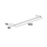 Pressalit Tilbehør til badeværelset Pressalit håndklædestang 60 cm, børstet messing