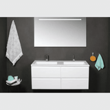 Sanibell Badeværelsesmøbler Møbelpakke med porcelænsvask - dybde 46