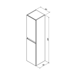 Sanibell Sanibell Basicline højskab - hvid højglans