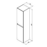 Sanibell Sanibell Basicline højskab - wiskey eg