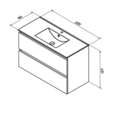 Sanibell Sanibell Basicline møbelpakke 100x46cm - whiskey eg