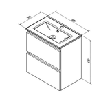 Sanibell Sanibell Basicline møbelpakke 60x39cm - hvid højglans