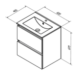 Sanibell Sanibell Basicline møbelpakke 60x46cm - hvid højglans