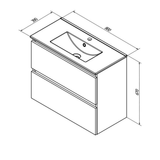 Sanibell Sanibell Basicline møbelpakke 80x39cm - whiskey eg