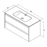 Sanibell Sanibell Proline møbelpakke 100x46cm - mat hvid