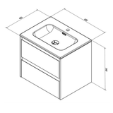 Sanibell Sanibell Proline møbelpakke 60x46cm - hvid højglans