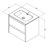 Sanibell Sanibell Proline møbelpakke 60x46cm - mat hvid