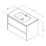 Sanibell Sanibell Proline møbelpakke 80x46cm - ideal eg