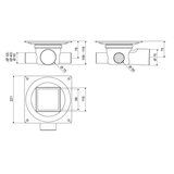 Unidrain Tilbehør til badeværelse Unidrain kvadratisk afløb til flise 10x10cm - HighLine Custom Sampak 1