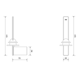 Unidrain Tilbehør til badeværelse Unidrain Reframe reservepapirholder - messing