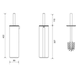 Unidrain Tilbehør til badeværelse Unidrain Reframe toiletbørste - messing