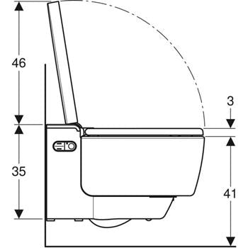 Aquaclean Geberit Toiletter Aquaclean Mera Comfort douchetoilet - 59x36cm - hvid