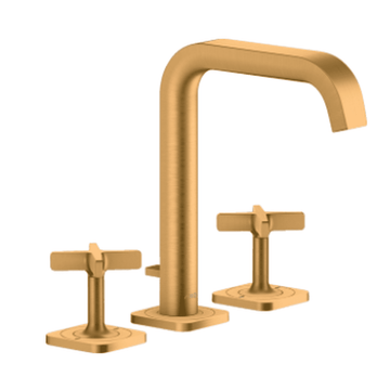 AXOR Axor Citterio E 3-huls håndvaskarmatur med løft-op bundventil - børstet guld-optik