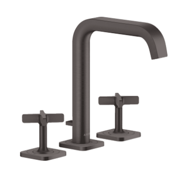 AXOR Axor Citterio E 3-huls håndvaskarmatur med løft-op bundventil - børstet sort krom