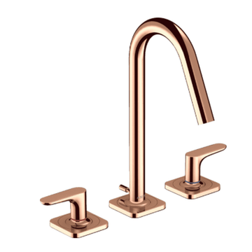AXOR Axor Citterio M 3-huls håndvaskarmatur med løft-op bundventil - poleret rødguld