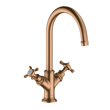 AXOR Axor Montreux 2-grebs håndvaskarmatur med siventil - børstet bronze