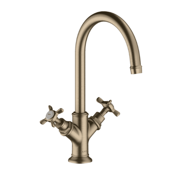 AXOR Axor Montreux 2-grebs håndvaskarmatur med siventil - børstet nikkel