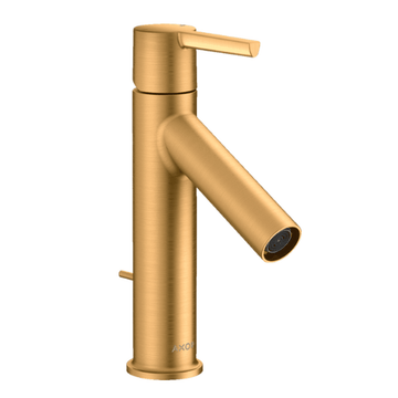 AXOR Axor Starck 100 håndvaskarmatur med løft-op bundventil - børstet messing