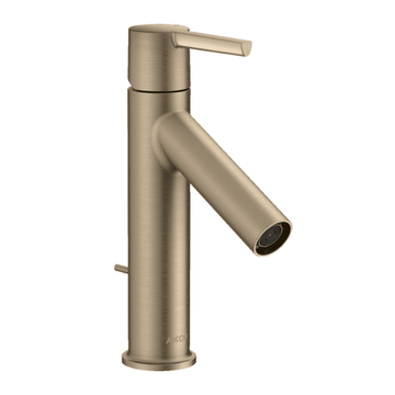 AXOR Axor Starck 100 håndvaskarmatur med løft-op bundventil - børstet nikkel