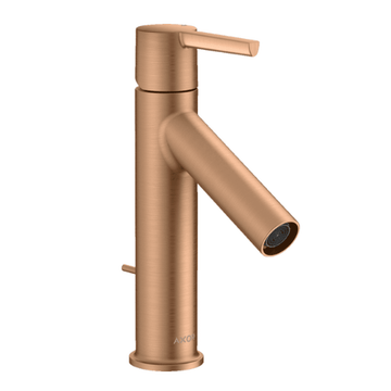 AXOR Axor Starck 100 håndvaskarmatur med løft-op bundventil - børstet rødguld