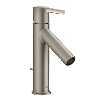 AXOR Axor Starck 100 håndvaskarmatur med løft-op bundventil - steel-optik