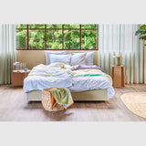 Bad&Design Hübsch Block Bed Linen 60/200 - light blue