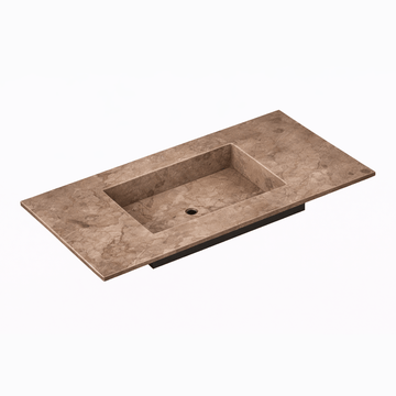 Bad&Design Møbelvaske Keramisk bordplade med vask dybde 45cm - earth glossy