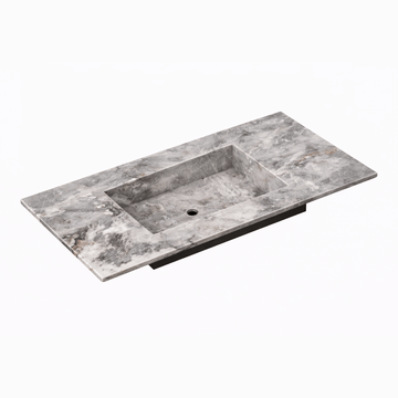 Bad&Design Møbelvaske Keramisk bordplade med vask dybde 45cm - island glossy