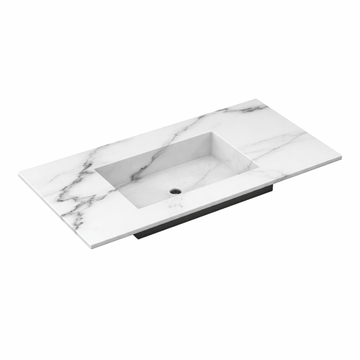 Bad&Design Møbelvaske Keramisk bordplade med vask dybde 45cm - staturio glossy