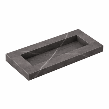 Bad&Design Møbelvaske Pitch Keramisk bordplade med vask dybde 45cm - armani grey matt