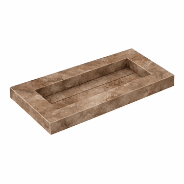 Bad&Design Møbelvaske Pitch Keramisk bordplade med vask dybde 45cm - earth glossy