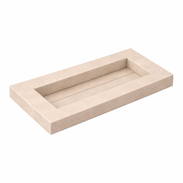 Bad&Design Møbelvaske Pitch Keramisk bordplade med vask dybde 45cm - travertin matt